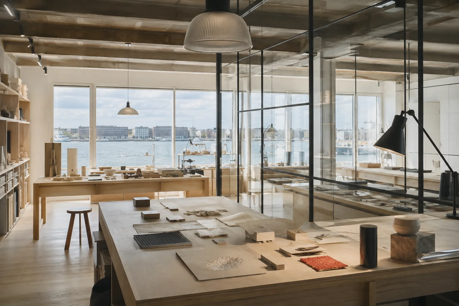 Axial's Copenhagen studio with tactile materials and natural light